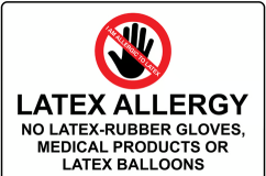 latex allergy sign